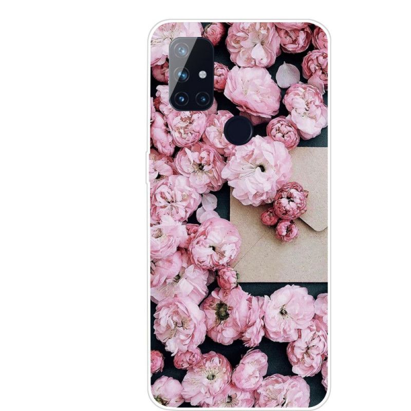 Hoesje voor OnePlus Nord N100 Roze Rood Intense Bloemen