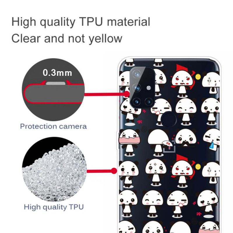Hoesje voor OnePlus Nord N100 Transparante Grappige Panda'S