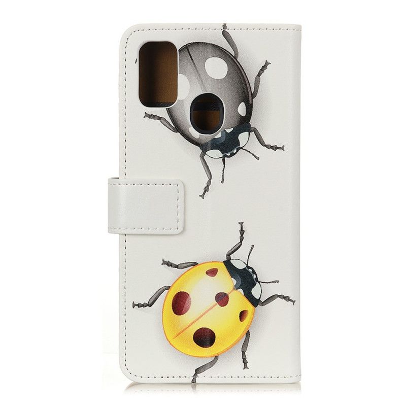 Leren Hoesje OnePlus Nord N100 Lieveheersbeestjes