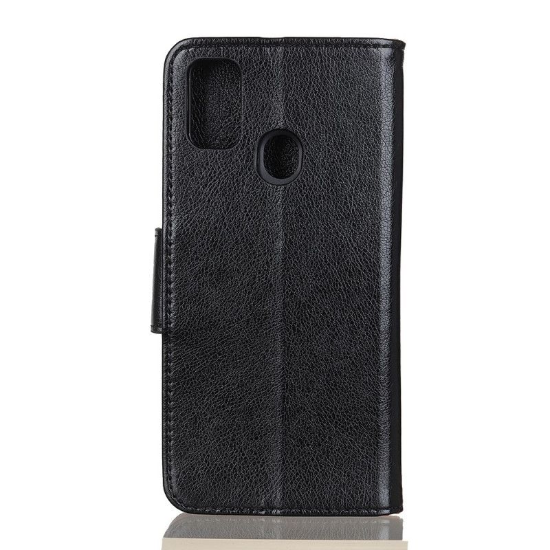 Leren Hoesje OnePlus Nord N100 Rood Zwart Gespleten Nappaleer