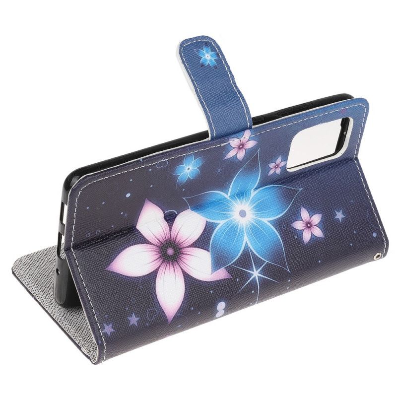 Bescherming Hoesje Samsung Galaxy S20 FE Telefoonhoesje Maanbloemen Met String
