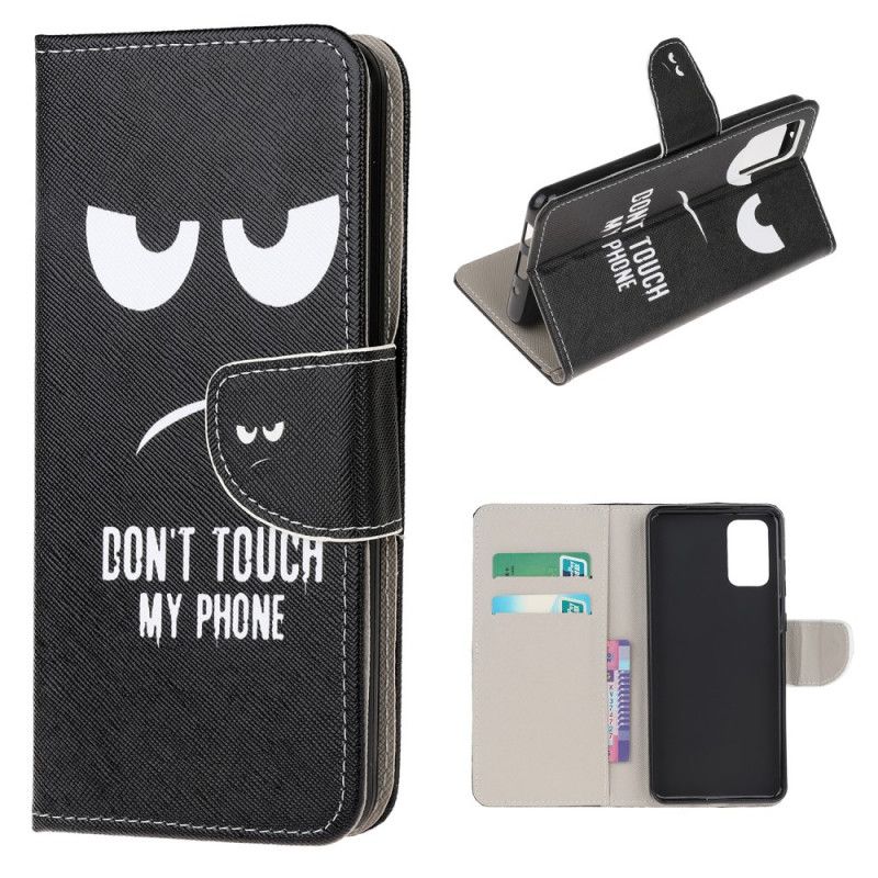 Flip Case Leren Samsung Galaxy S20 FE Raak Mijn Telefoon Niet Aan