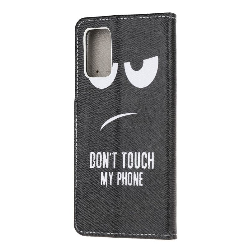 Flip Case Leren Samsung Galaxy S20 FE Raak Mijn Telefoon Niet Aan