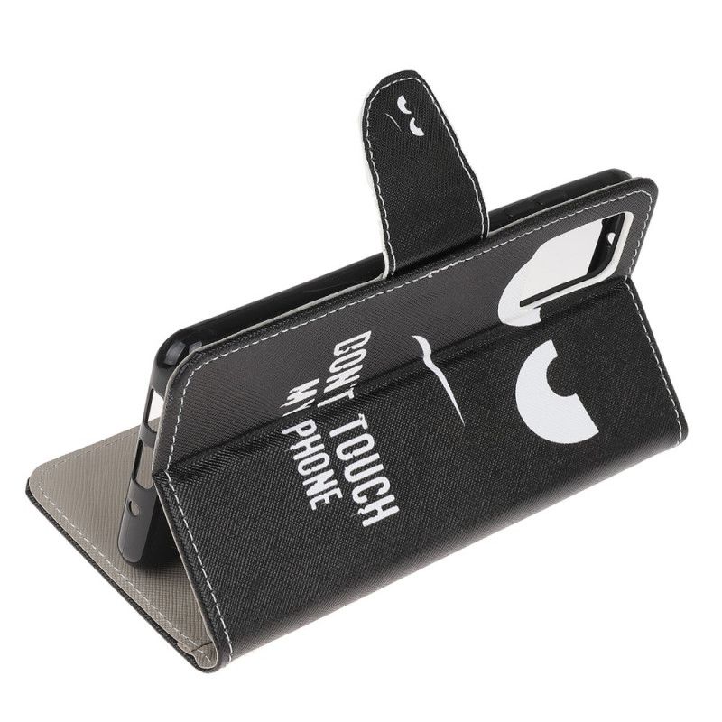 Flip Case Leren Samsung Galaxy S20 FE Raak Mijn Telefoon Niet Aan