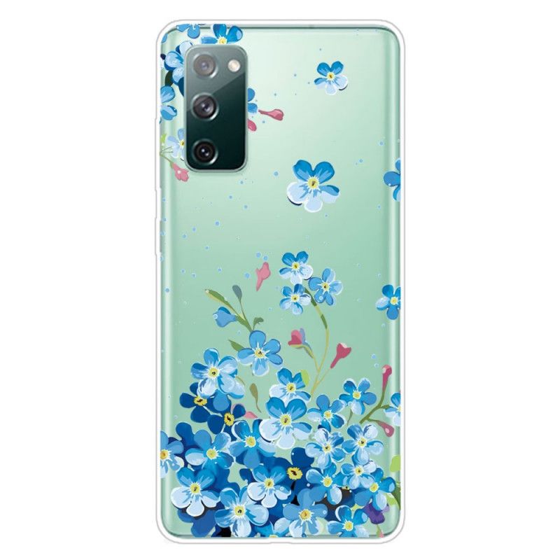 Hoesje Samsung Galaxy S20 FE Blauwe Bloemen