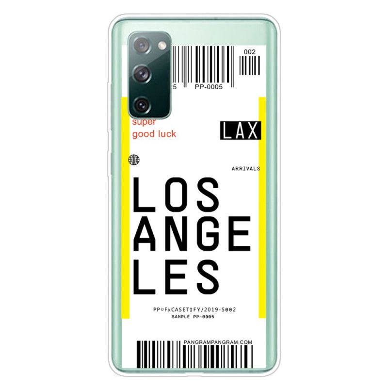 Hoesje Samsung Galaxy S20 FE Instapkaart Naar Los Angeles