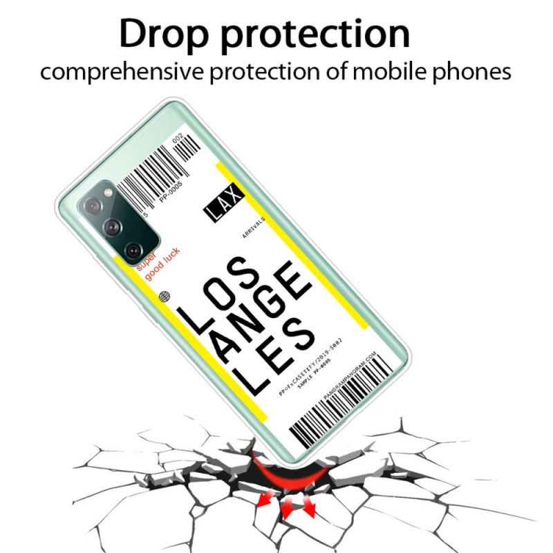 Hoesje Samsung Galaxy S20 FE Instapkaart Naar Los Angeles