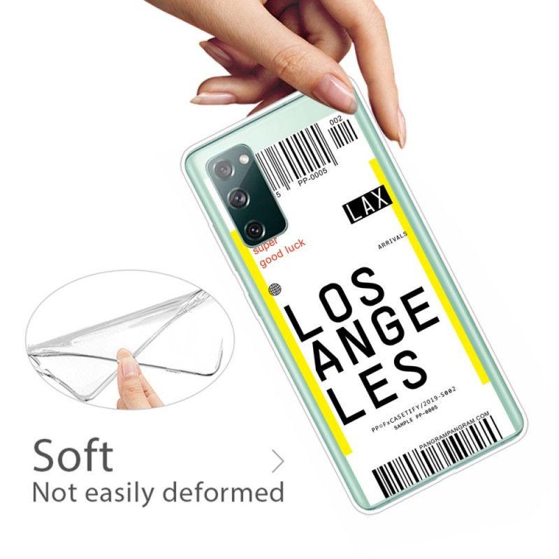 Hoesje Samsung Galaxy S20 FE Instapkaart Naar Los Angeles