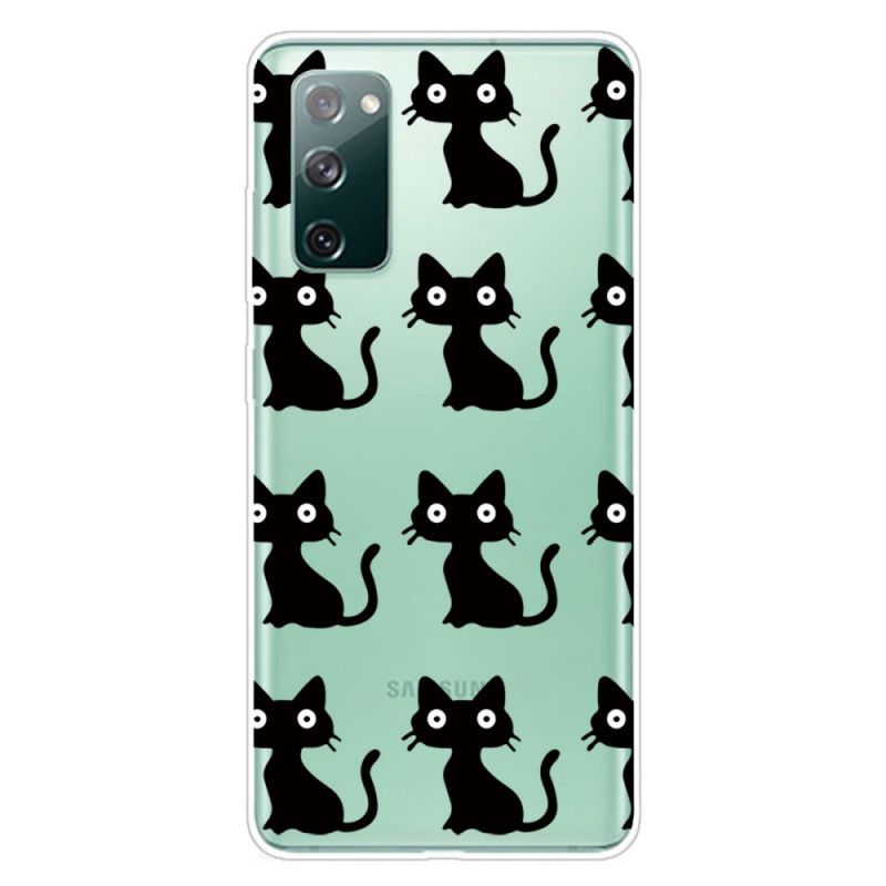 Hoesje Samsung Galaxy S20 FE Meerdere Zwarte Katten