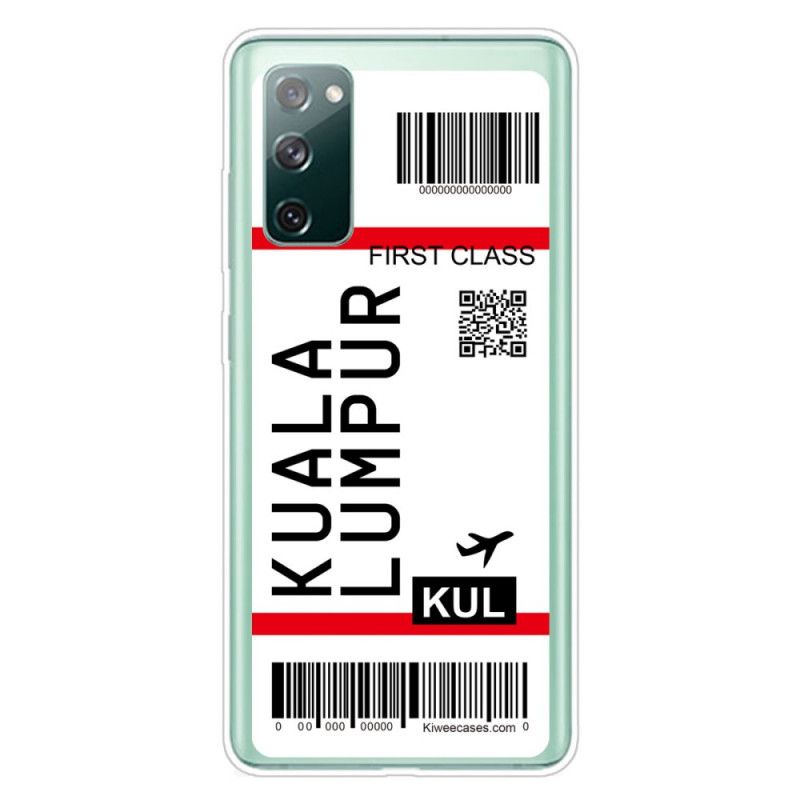 Hoesje Samsung Galaxy S20 FE Telefoonhoesje Instapkaart Naar Kuala Lumpur