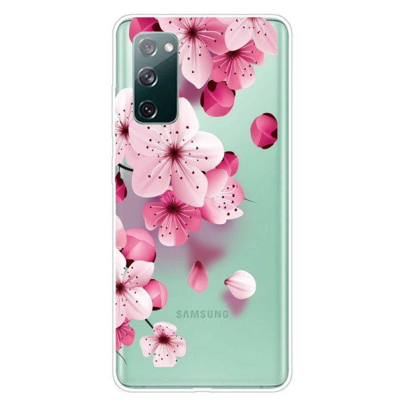 Hoesje Samsung Galaxy S20 FE Telefoonhoesje Kleine Roze Bloemen