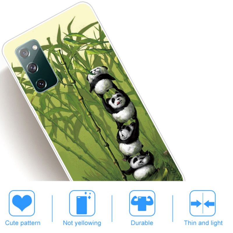Hoesje Samsung Galaxy S20 FE Telefoonhoesje Stapel Panda'S
