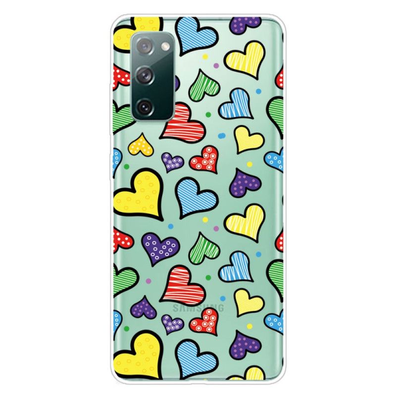 Hoesje Samsung Galaxy S20 FE Veelkleurige Harten