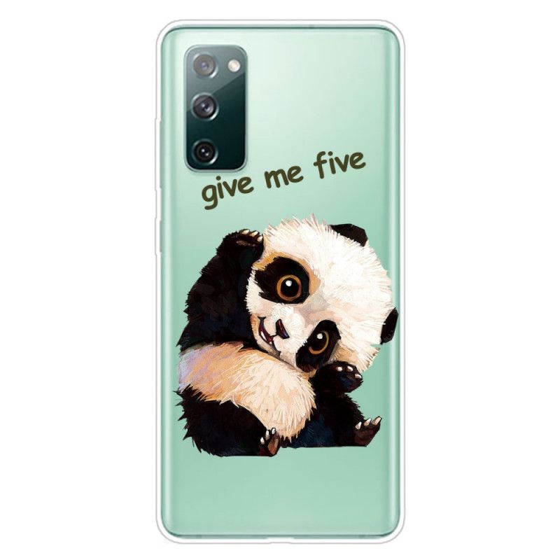 Hoesje voor Samsung Galaxy S20 FE Doorzichtige Panda Geef Me Er Vijf