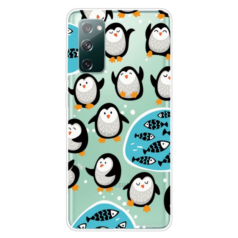 Hoesje voor Samsung Galaxy S20 FE Pinguïns En Vissen