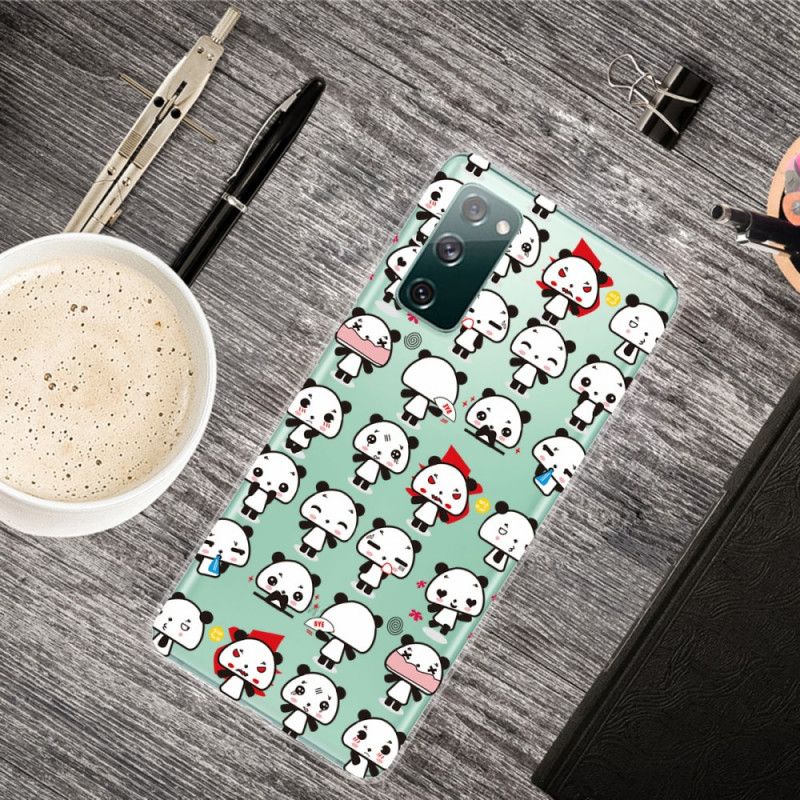 Hoesje voor Samsung Galaxy S20 FE Transparante Grappige Panda'S