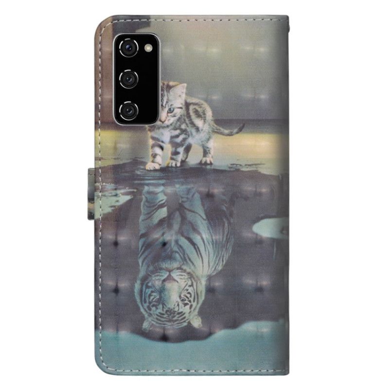 Leren Hoesje Samsung Galaxy S20 FE Ernest De Tijger