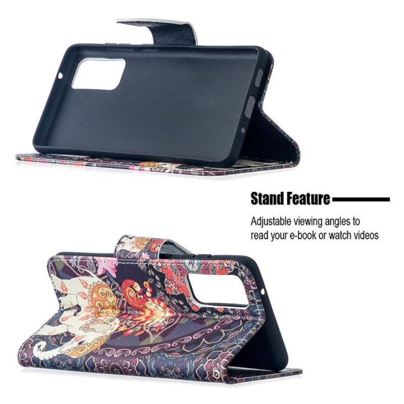 Leren Hoesje Samsung Galaxy S20 FE Etnische Olifantenmandala