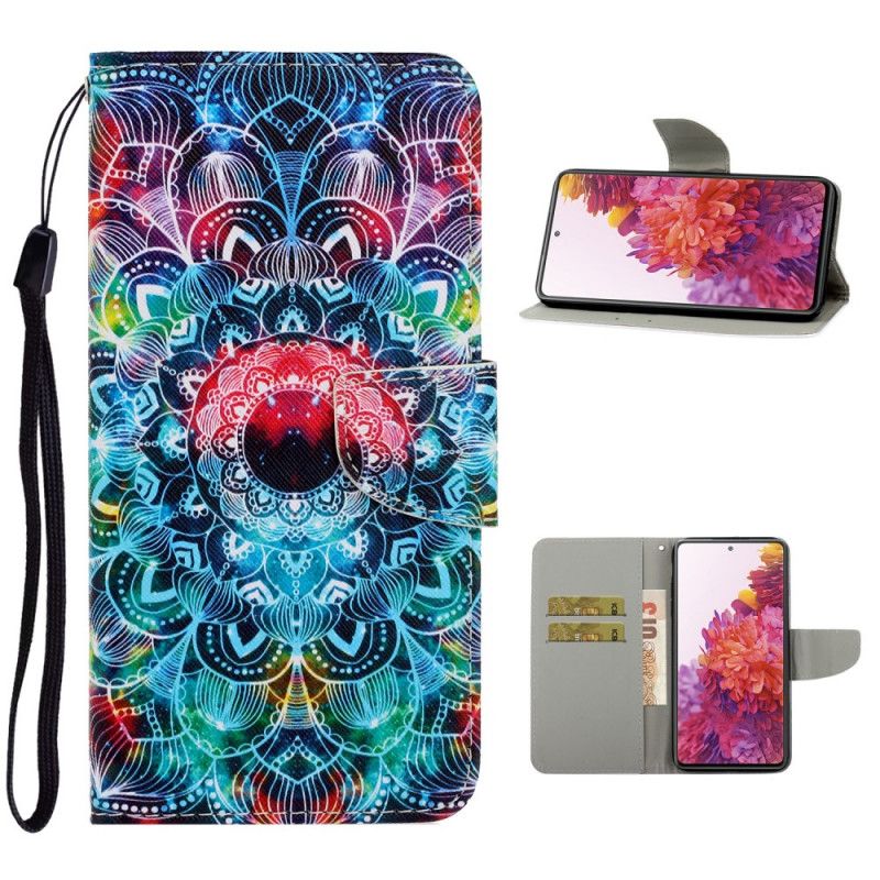 Leren Hoesje Samsung Galaxy S20 FE Mandala In De Lucht