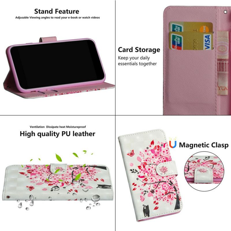 Leren Hoesje Samsung Galaxy S20 FE Roze Boom