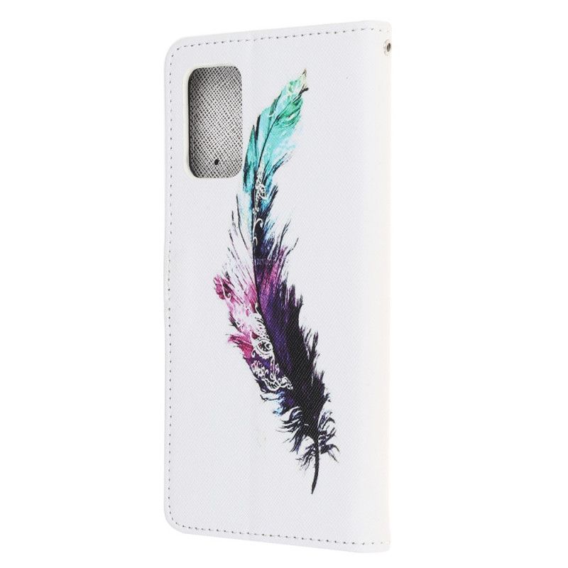 Leren Hoesje Samsung Galaxy S20 FE Telefoonhoesje Veer Met String