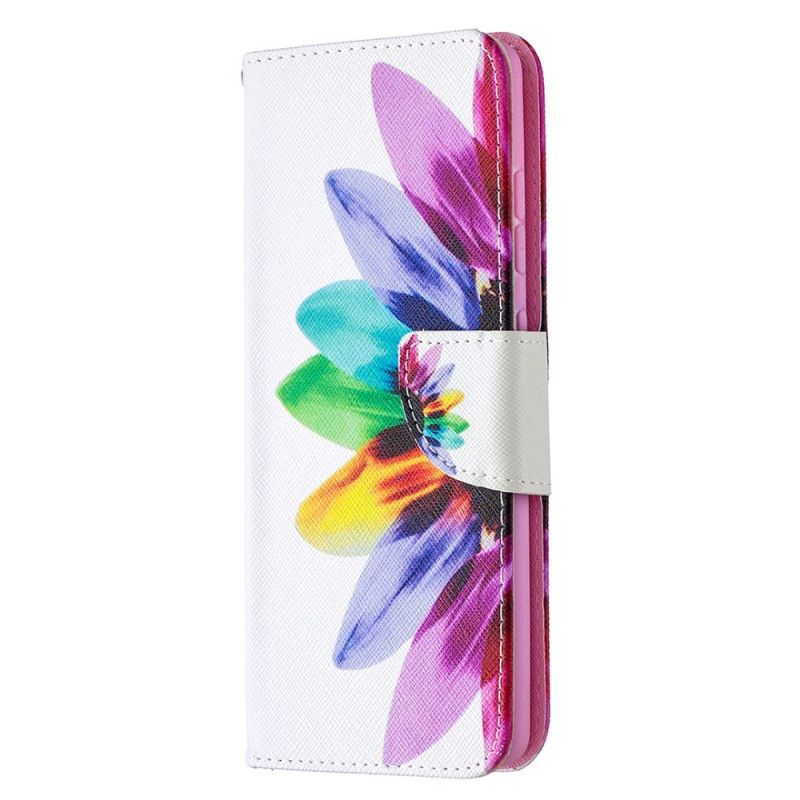 Leren Hoesje voor Samsung Galaxy S20 FE Aquarelbloem