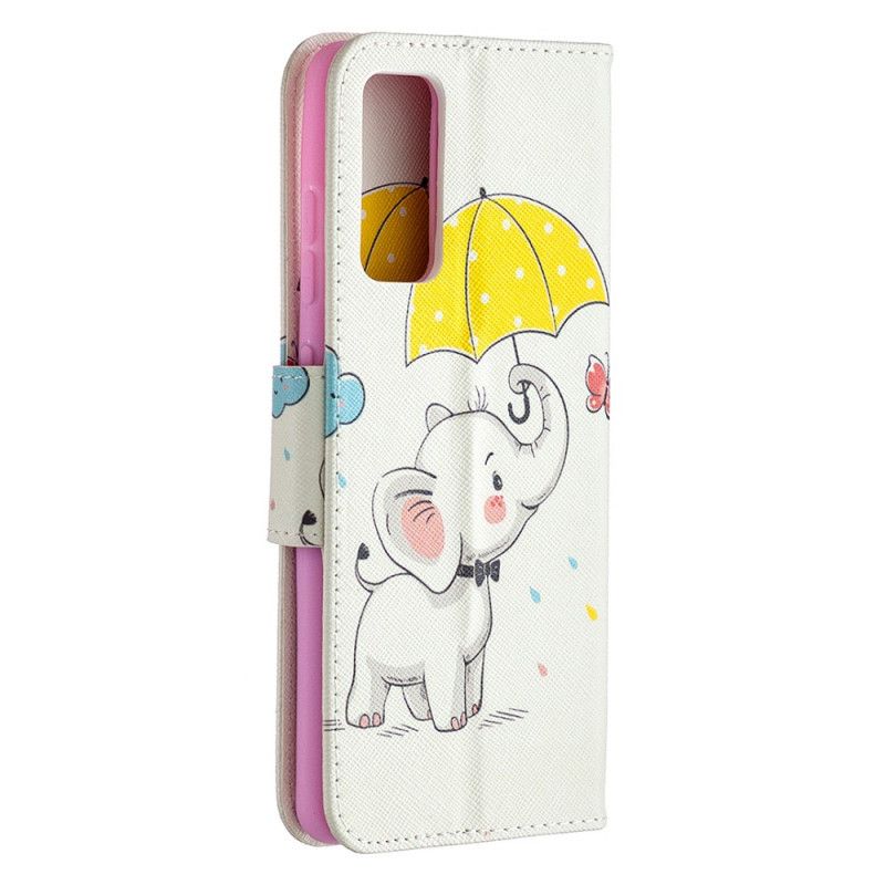 Leren Hoesje voor Samsung Galaxy S20 FE Babyolifant