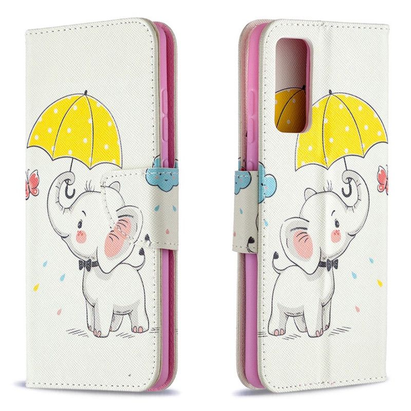 Leren Hoesje voor Samsung Galaxy S20 FE Babyolifant