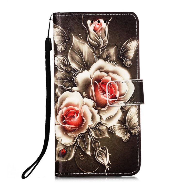 Leren Hoesje voor Samsung Galaxy S20 FE Gouden Rozen