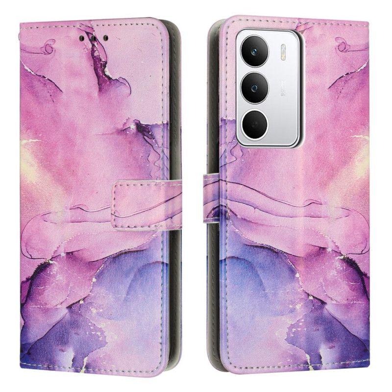 Flip Case Leren Realme C71 Marmer