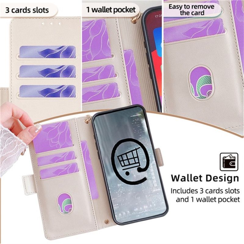 Folio-hoesje Realme C71 Telefoonhoesje Rfid-blokkering En Gouden Sluiting