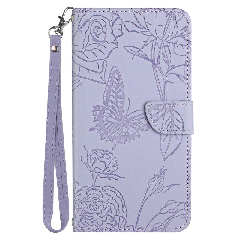 Folio-hoesje voor Oppo Reno 8 Pro Vlinders Met Lanyard