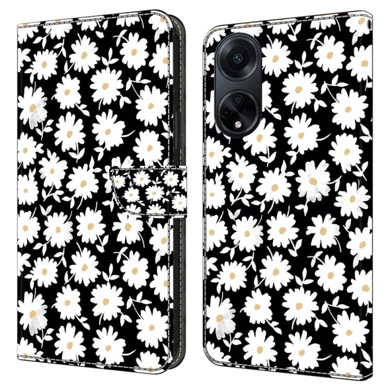 Folio-hoesje Oppo A98 5g Telefoonhoesje Madeliefjes