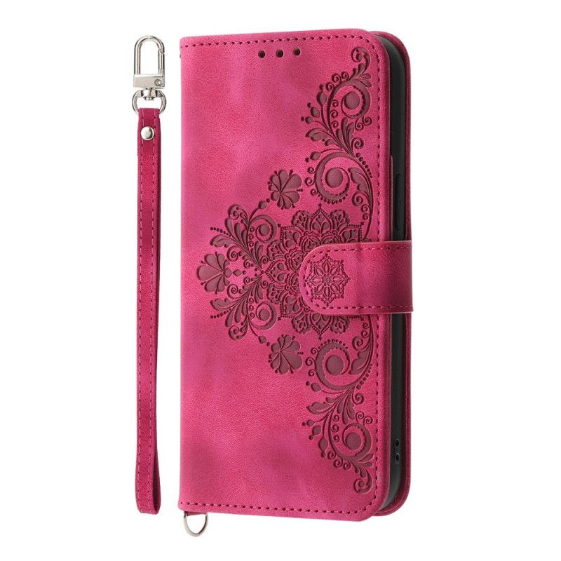 Bescherming Hoesje Xiaomi 15 Ultra Bloemenpatroon Met Bandje En Schouderband