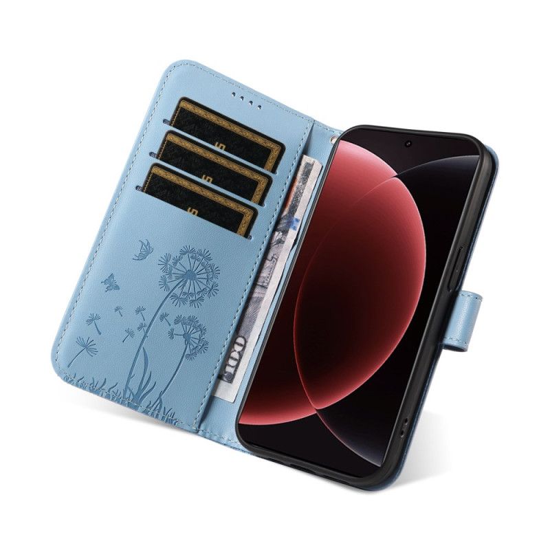 Flip Case Leren Xiaomi 15 Ultra Paardenbloemband