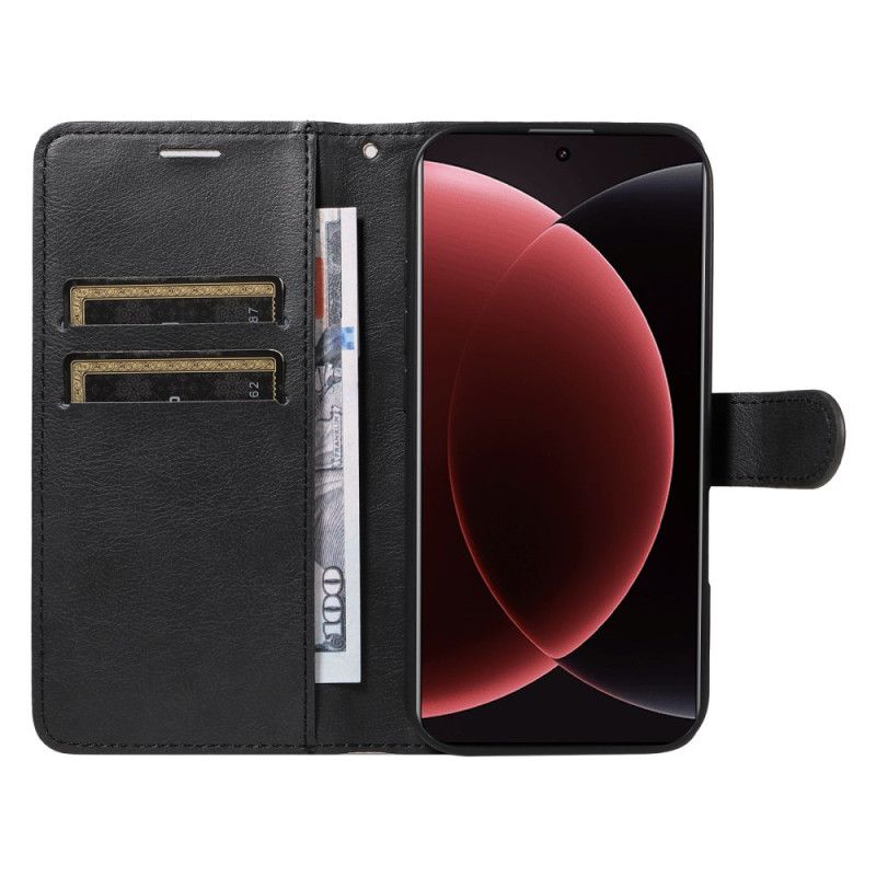 Folio-hoesje Xiaomi 15 Ultra Effen Kunstleer