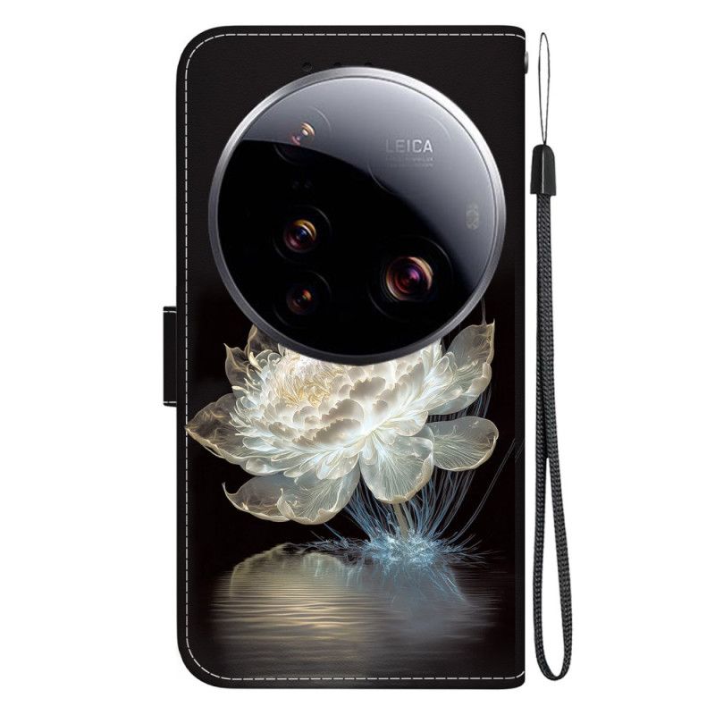 Folio-hoesje Xiaomi 15 Ultra Kristallen Pioenroos