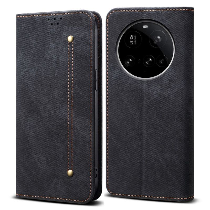 Folio-hoesje Xiaomi 15 Ultra Telefoonhoesje Denimstof