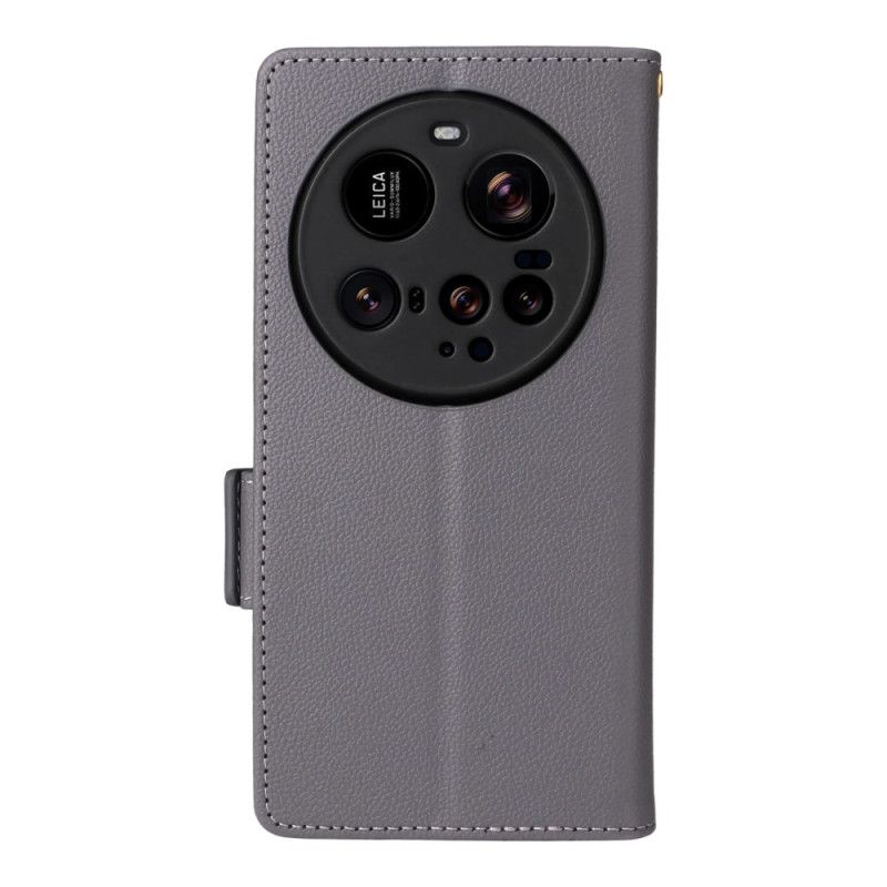 Folio-hoesje Xiaomi 15 Ultra Telefoonhoesje Gestructureerd Bandje