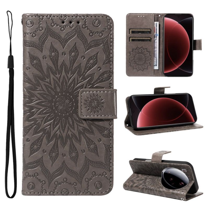 Folio-hoesje Xiaomi 15 Ultra Telefoonhoesje Zonnebloempatroon