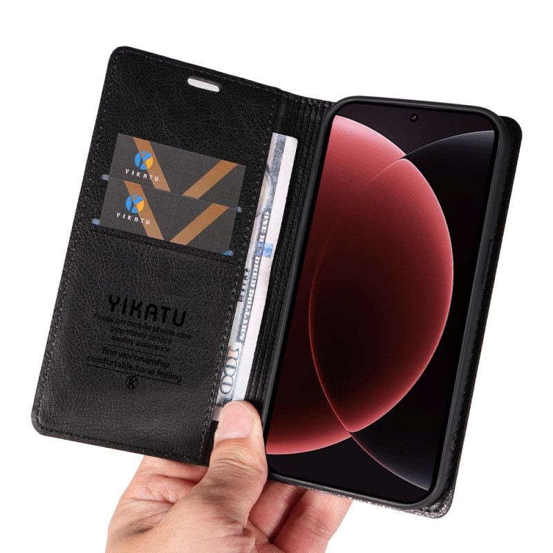 Folio-hoesje Xiaomi 15 Ultra Yikatu Lychee Imitatieleer Leer