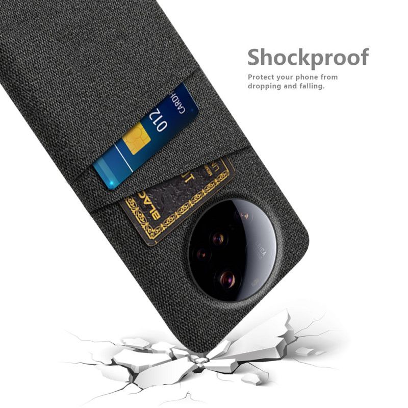 Hoesje Xiaomi 15 Ultra Stoffen Dubbele Kaarthouder