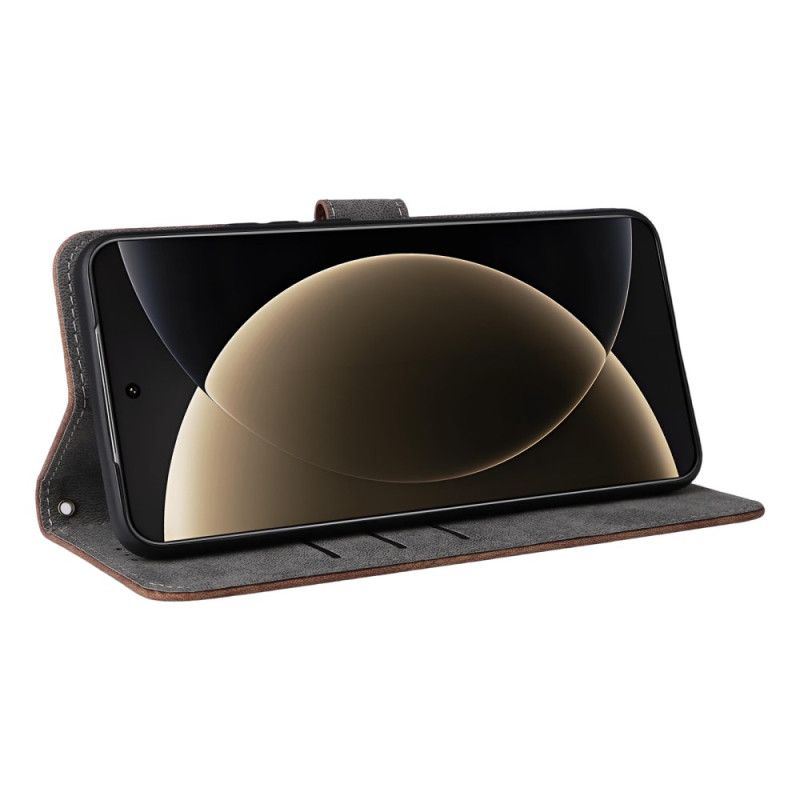 Leren Hoesje Voor Xiaomi 15 Ultra Suède-effect Rfid-blokkering