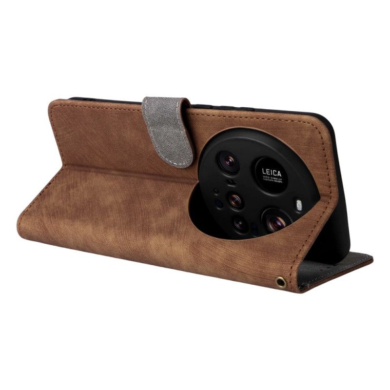 Leren Hoesje Voor Xiaomi 15 Ultra Suède-effect Rfid-blokkering