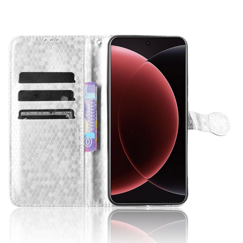 Leren Hoesje Xiaomi 15 Ultra Glitterstippen Bescherming Hoesje