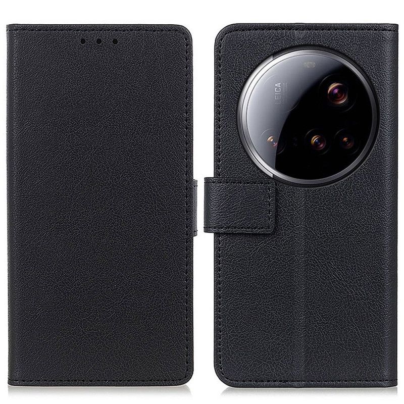 Leren Hoesje Xiaomi 15 Ultra Klassiek Zwart