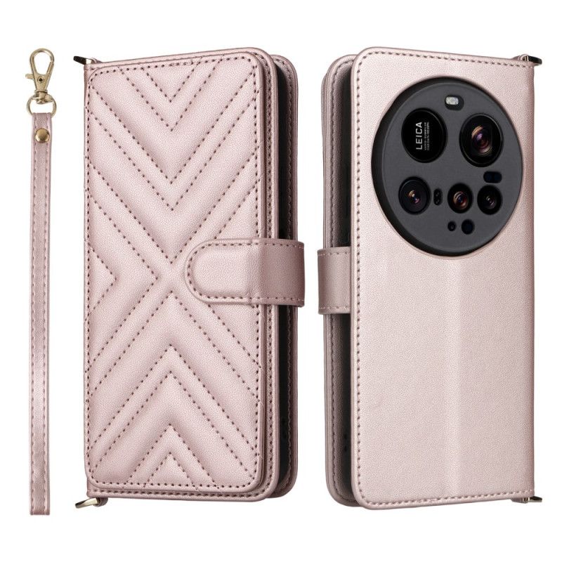Leren Hoesje Xiaomi 15 Ultra Schouderband En Bandje Bescherming Hoesje