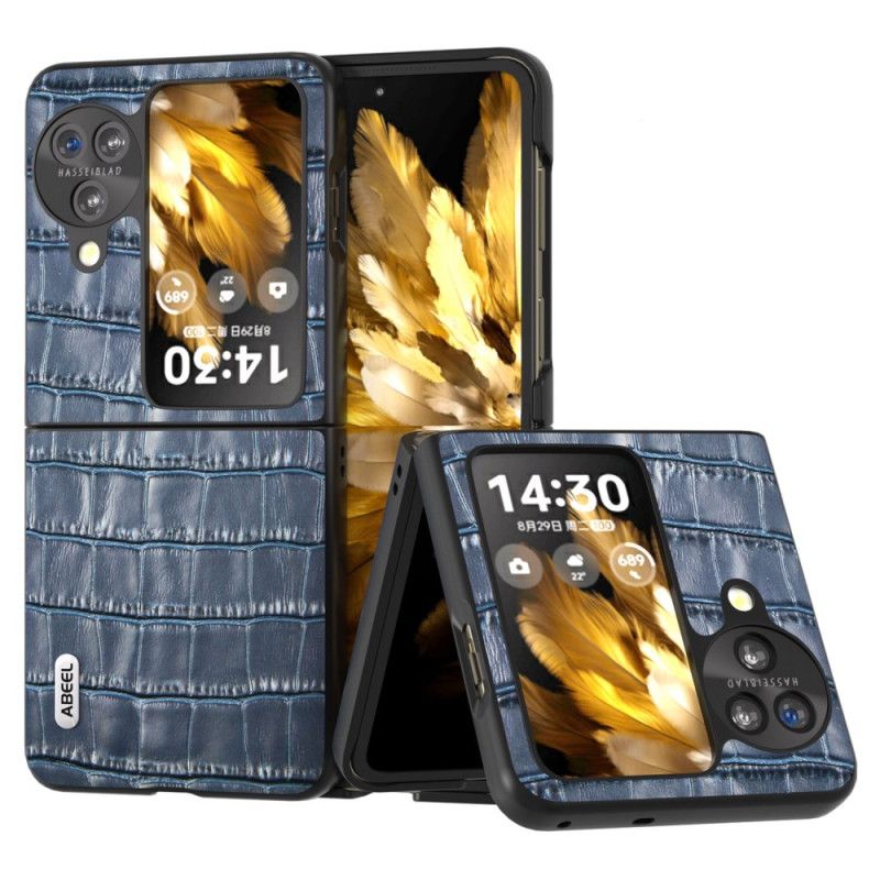 Cover Hoesje Oppo Find N3 Flip Telefoonhoesje Krokodileffect Abeel