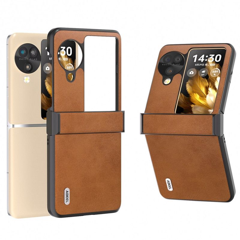 Hoesje Oppo Find N3 Flip Abeel-leer Effect Bescherming Hoesje