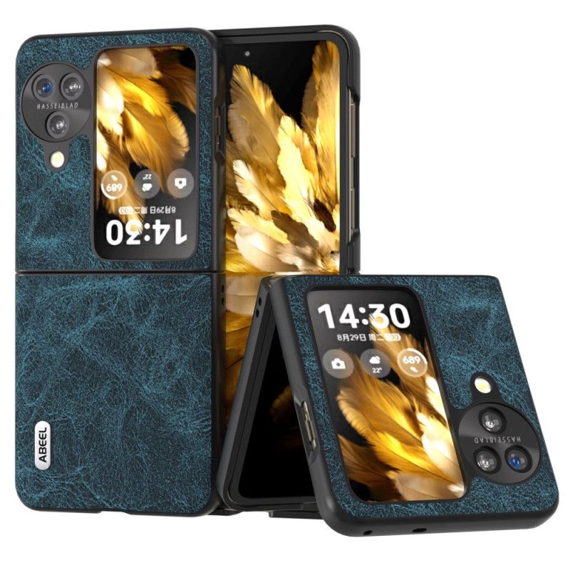 Hoesje Oppo Find N3 Flip Vintage Abeel Met Leereffect